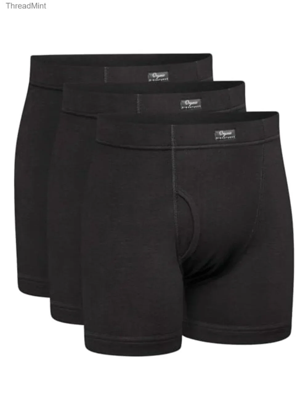 Organic Cotton Boxer Briefs Covered Elastic Tag-Free